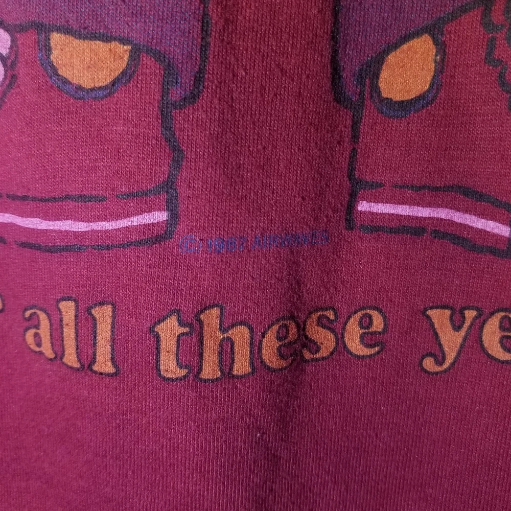 Vintage 1987 "Still cool after all these years" Funny Bunny Tee Size Large - Picture 3 of 6